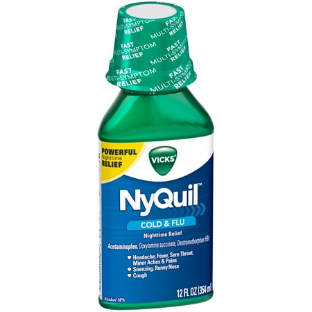 Vicks® NyQuil™ Cold & Flu Nighttime Relief Liquid 12 fl. oz. Bottle