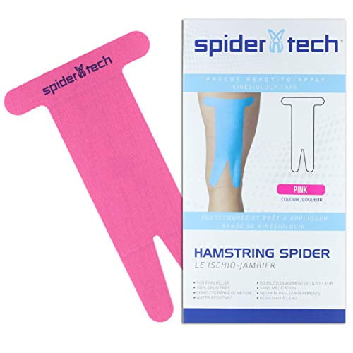 SpiderTech Hamstring PreCut Kinesiology Tape. WaterResistant, Latex