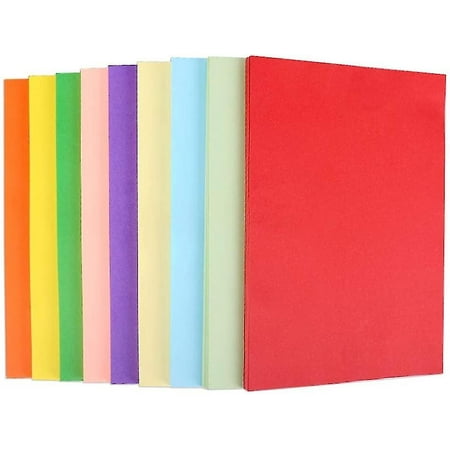 Pastels Copy Paper 100 Pcs Assorted Rainbow Colored Printer Paper ...