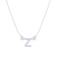 thumbnail image 3 of SuperJeweler Z Initial Necklace for Women, Gold Hearts, Free 17" Cable Chain, 3 of 4