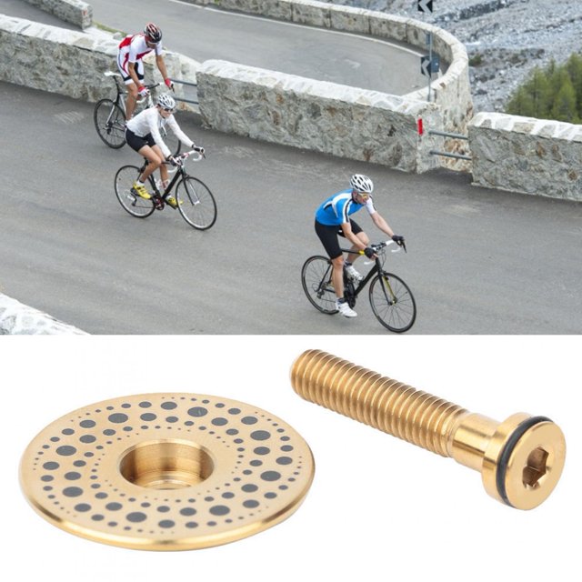 AMONIDA Embout de Casque, 2 Pcs Embout de Casque de Vélo en Alliage de Titane avec Extenseur de Fourche, Embouts de Potence de Vélo avec Vis, Embout de Casque de Vélo