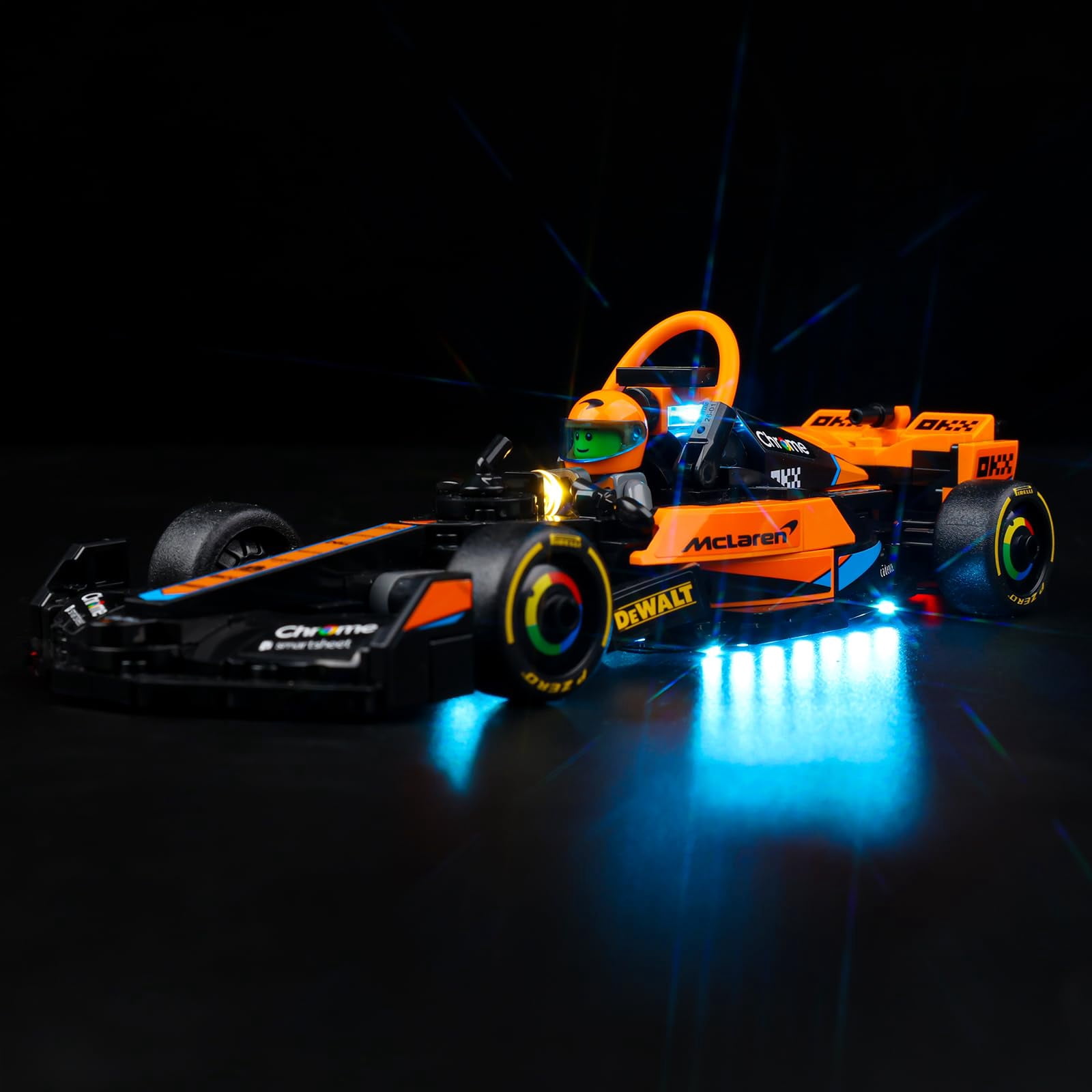 Kyglaring LED Light Kit for Lego Speed Champions 2023 McLaren Formula 1 Race Car Toy (No Model)-The Lighting Set Compatible with LEGO Racing Vehicle 76919 (Classic Version)