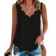thumbnail image 3 of Camiseta Irregular de Color Sólido Casual de las Mujeres sin Mangas, Elegante Tanque Asimétrico para el Uso Diario de la Primavera, 3 of 5