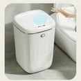 thumbnail image 2 of 20L Smart Trash Can Automatic Waterproof Electric Waste Kitchen Bathroom Toilet Sensor Garbage Can-White, 2 of 8