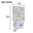 thumbnail image 4 of Yayeee LED Night Light for The Home Plug in With Light Sensors 2 Pack, Purple Geometric, 4 of 6