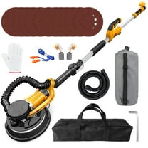 ZHJAN 880W Electric Drywall Sander with Vacuum, 5-Speed 2100RPM & LED, Adjustable Handle w/12 Sanding Discs & Dust Bag (59")