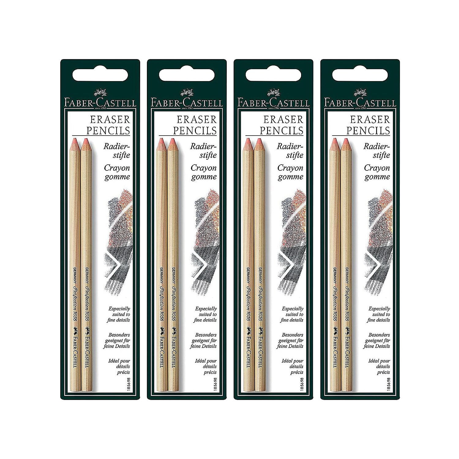 Faber-Castell Perfection Eraser Pencils 4/Pack (23445-PK4) 