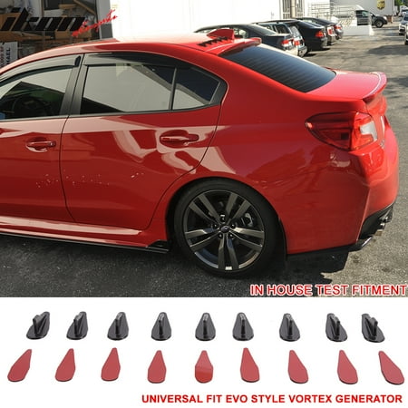 - Fits Universal V Style Generator 10PC PP EVO-Style Roof Shark Fins Spoiler Wing
