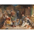 thumbnail image 2 of John Frederick Lewis 18x14 Gold Ornate Wood Frame and Double Matted Museum Art Print Titled - Highland Hospitality (1832), 2 of 4