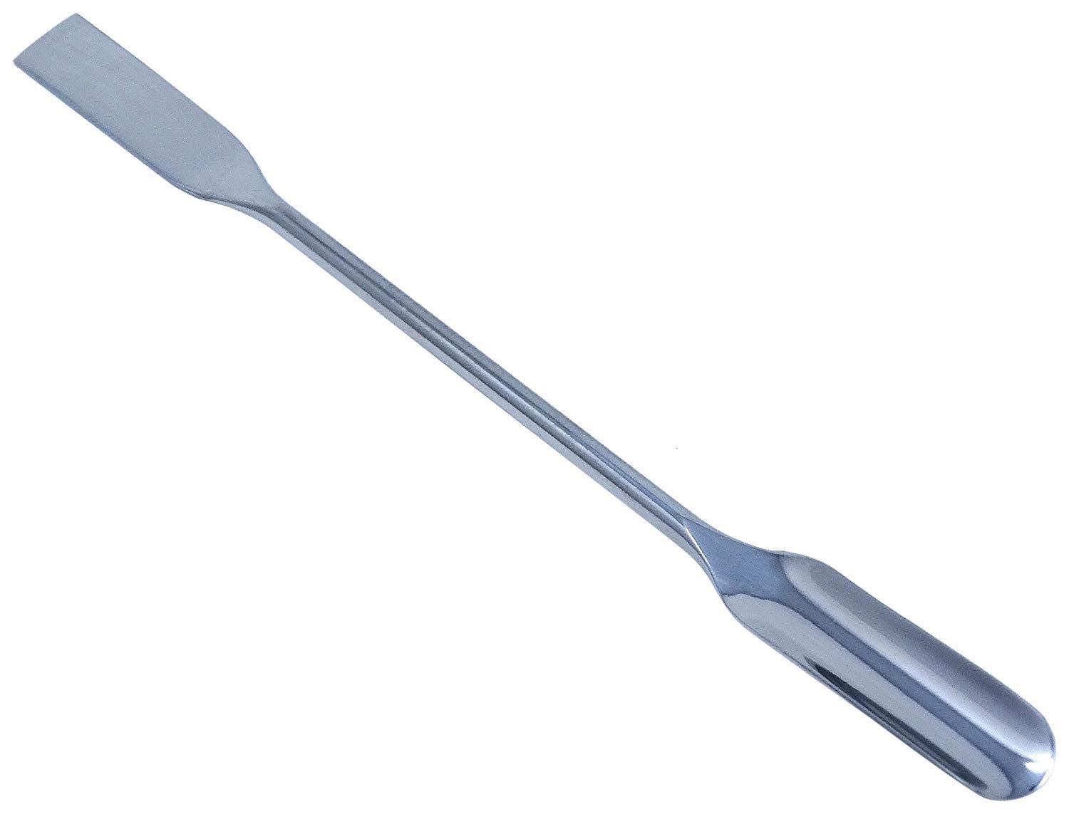 A2Z-DE010 Stainless Steel Double Ended Micro Lab Scoop Spoon Half Rounded & Flat End Spatula Sampler, 6" Length 6 INCH
