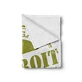 thumbnail image 2 of Detroit Soft Flannel Fleece Throw Blanket, Aged Grunge Detroit Michigan Stamp Retro Design with Stars Tourism Travel, Cozy Plush for Indoor and Outdoor Use, 50" x 60", Olive Green White, by Ambesonne, 2 of 6