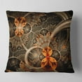 thumbnail image 2 of Designart Dark Orange Symmetrical Flower - Abstract Throw Pillow - 16x16, 2 of 5
