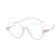 thumbnail image 3 of Gafas de lectura tipo ojo de gato de medio marco para mujer, gafas graduadas con luz azul, lupa óptica para miopía, 3 of 5
