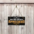 thumbnail image 3 of Tips Are Greatly Appreciated 5x10 Hanging Plus Wall or Door Sign | Cafe/Restaurant Décor, 3 of 7
