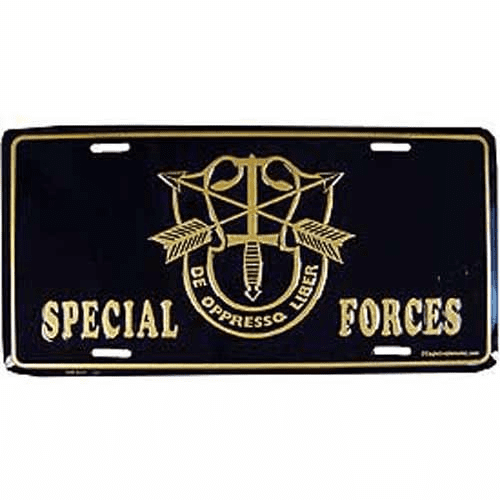 US Military Armed Forces License Plate U.S. Army United States Army Special Forces Logo