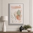 Framed Canvas Print Soft Blush Abstract Wall Art Minimalist Artwork ...