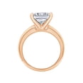 thumbnail image 2 of GEMOUR Rose Gold Plated Sterling Silver 3 ct Princess Cut Cubic Zirconia Solitaire Ring, Size 8, 2 of 4