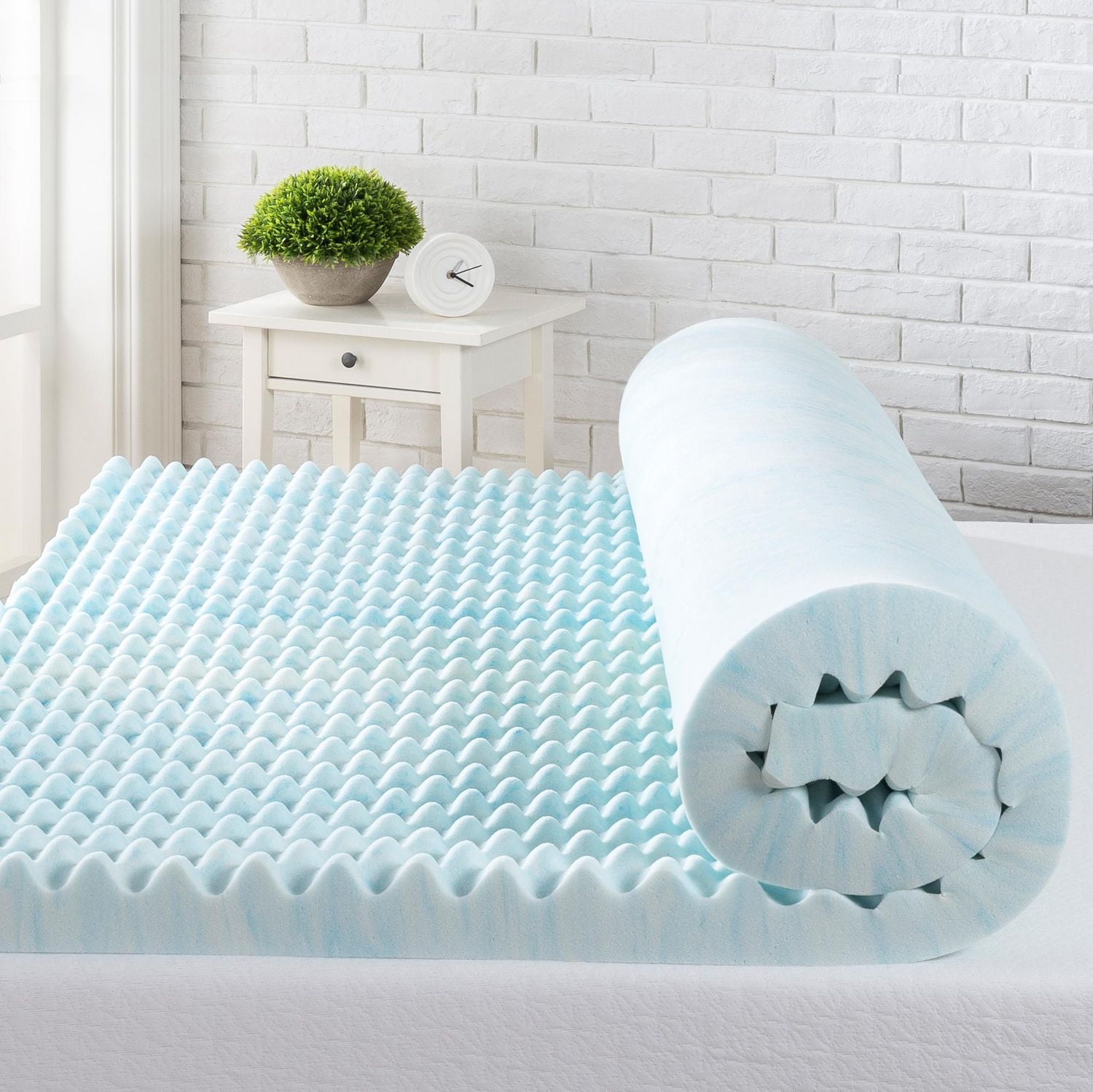 Surmatelas de 3 po Zinus Spa Sensations en mousse mémoire infusée de gel rafraîchissant et circulation d’air