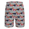 thumbnail image 6 of Kdxio Dachshund Dog Heart Pattern Mens Casual Shorts - Drawstring Summer Beach Sports Shorts for Men, 6 of 9