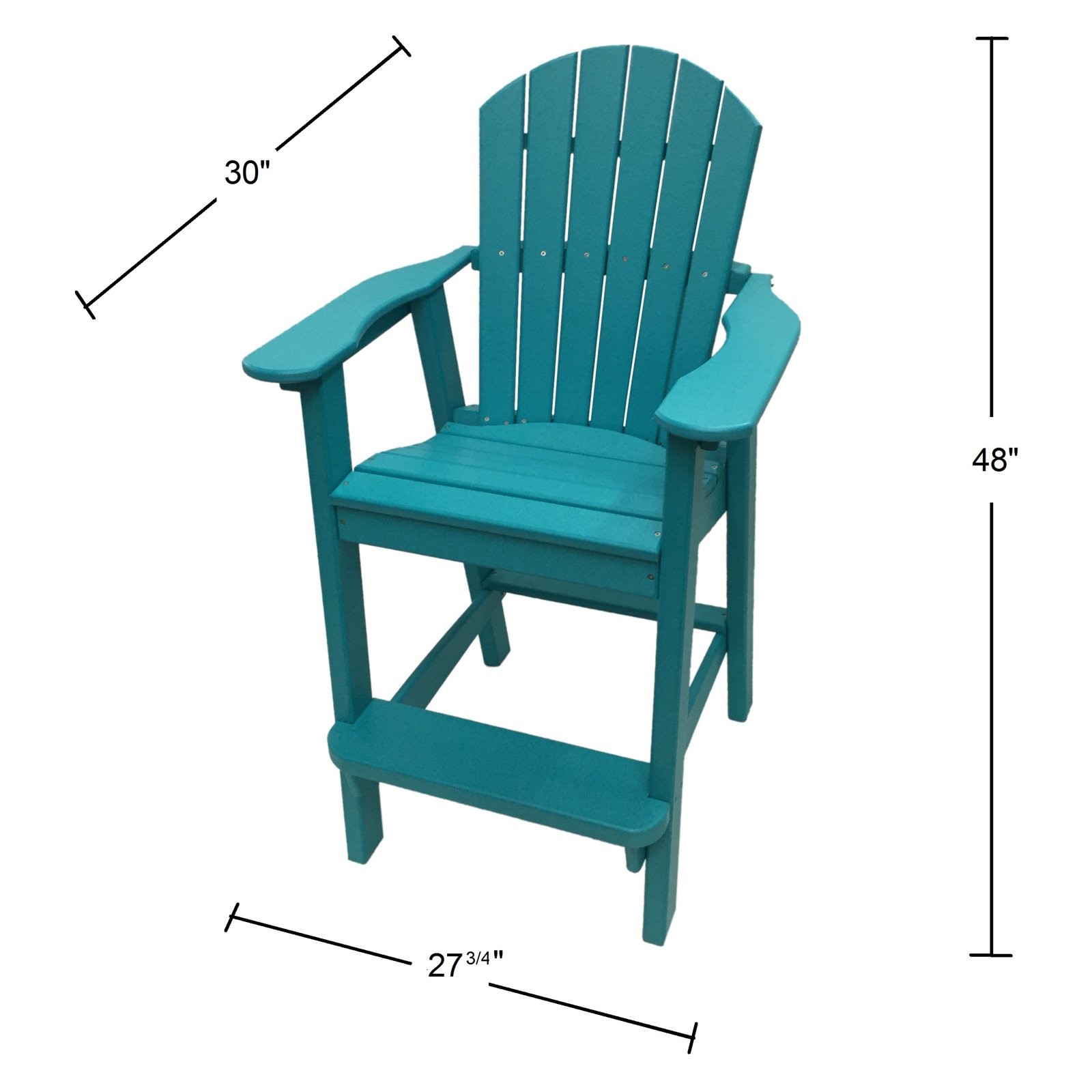 phat tommy recycled poly resin balcony chair settee