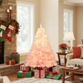 thumbnail image 4 of Gymax 5 FT Artificial Christmas Tree Hinged Snow Flocked Xmas Tree w/ 456 Branch Tips, 4 of 10