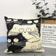thumbnail image 4 of Juego de 4 fundas de almohada de gato, funda de cojín de lino y algodón, decoración del hogar, 45 x 45 cm, 4 of 5