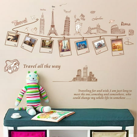 Sitting Room Decor Detail Diy Mural Letter Eiffel Tower Wall