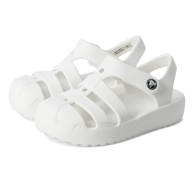 Sandalia Crocs Kids Clásica Fisherman Resistente al Agua Blanca