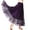 Purple, variant on YM YOUMU Women Sequins Mesh Ruffle Ballroom Latin Dance Skirt Elastic Waist Long Swing Tiered Tango Salsa Waltz Dancewear