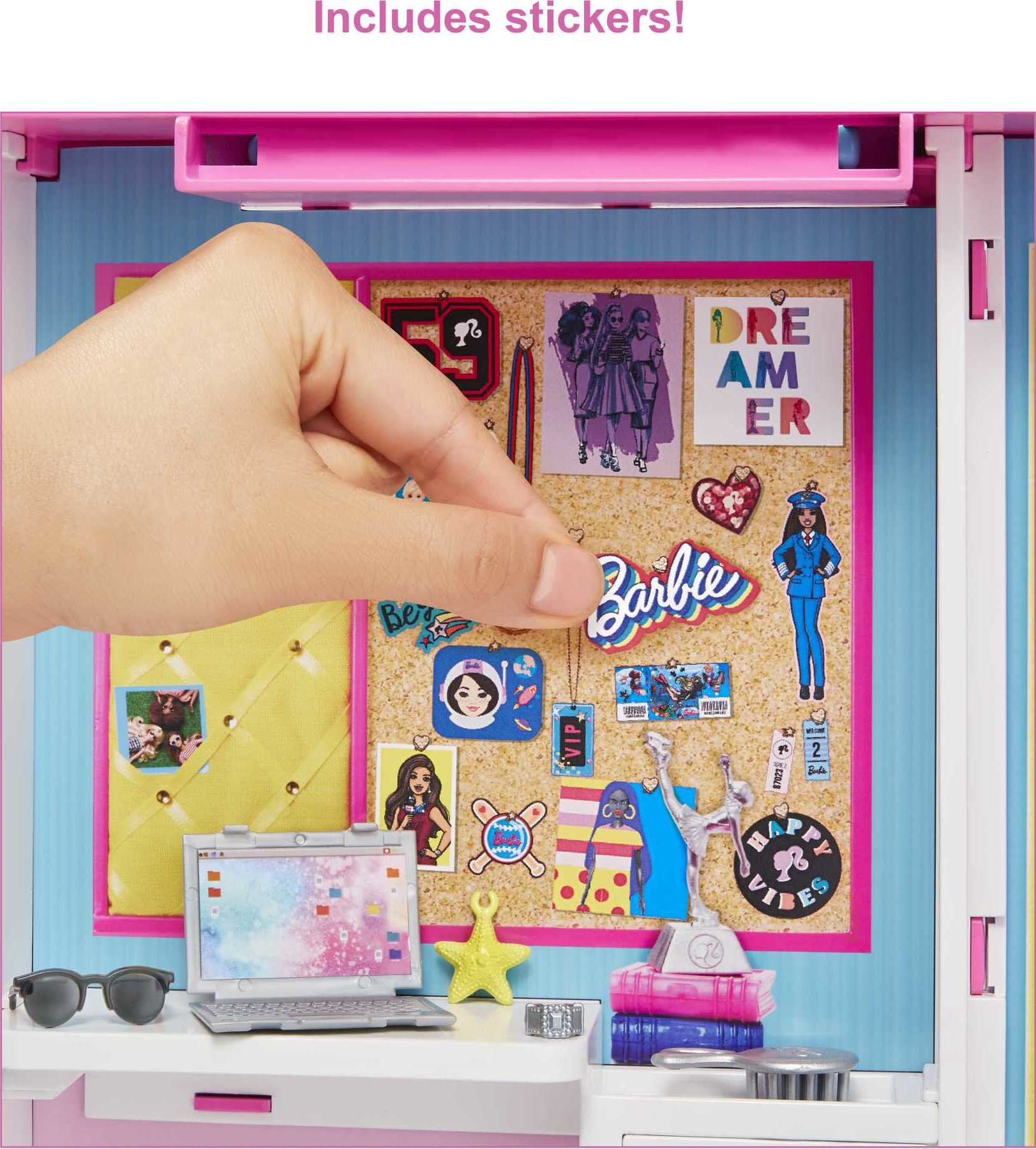 Barbie Dream Closet Playset with 30+ Clothes and Accessories, Mirror and Desk - image 5 of 7