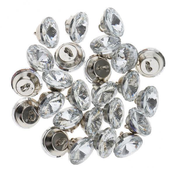 Paquete de 25 Botones de cristal Soledad de 18 mm para decoración de tapicería de cabecero de sofá