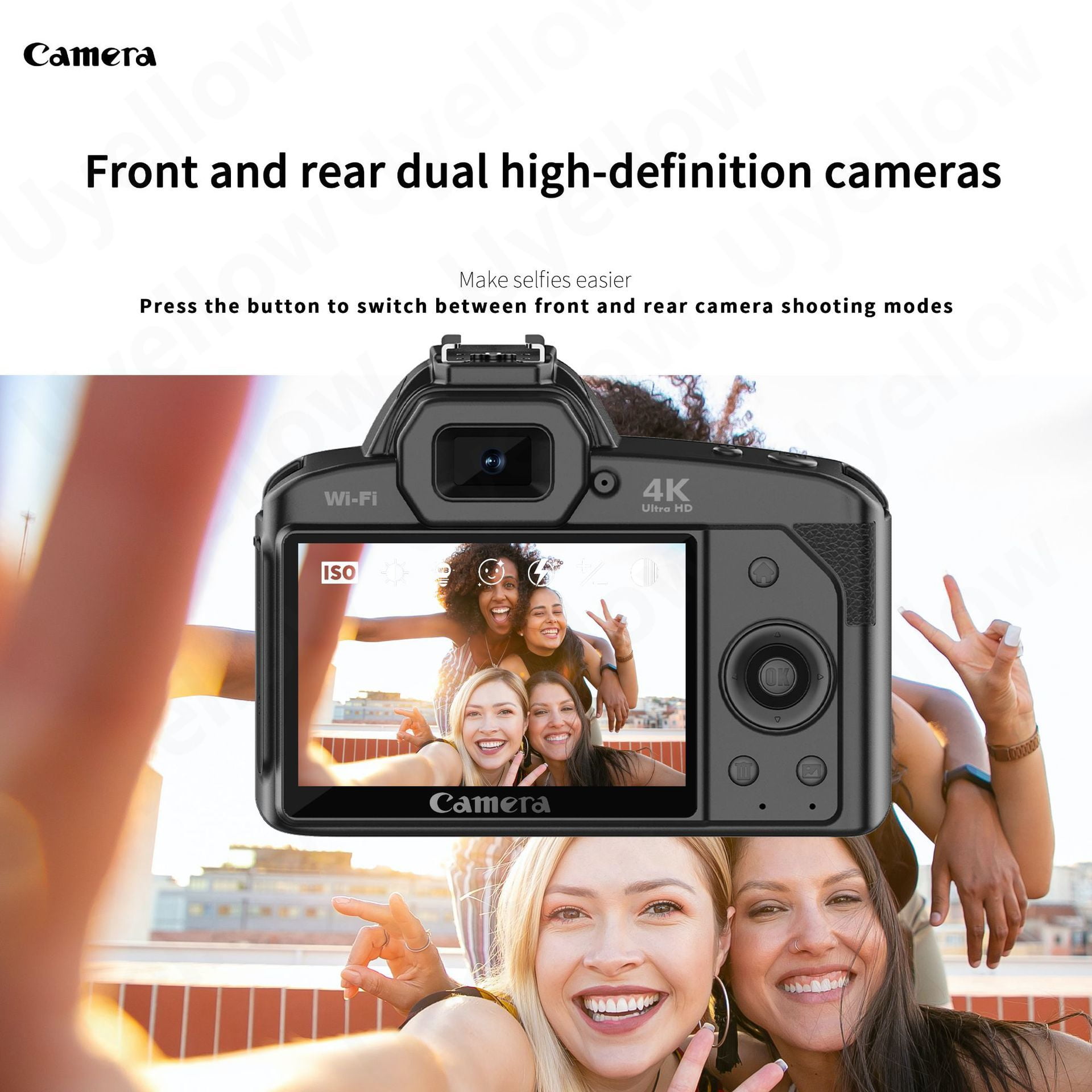 Night Vision DSLR Camera 4K Professional Camcorder Digital HD Video Recorder16X Time-Lapse Stabilizer Webcam Mp3 Player