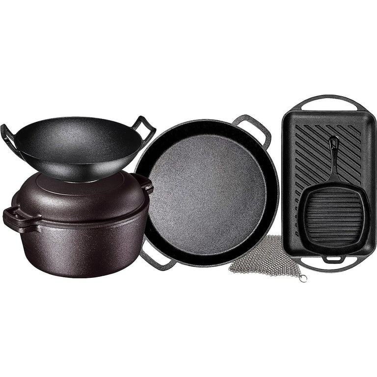 3 Pc Essential Cast Iron Cookware Set - Latte