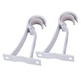 thumbnail image 2 of MasteelfCA 2Pcs Thicker Roman Style Curtain Rod Aluminum Alloy Single Bracket Curtain Rod Drapery Pole (White), 2 of 7