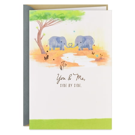 Hallmark Romantic Anniversary Card (You and Me, Side by Side)