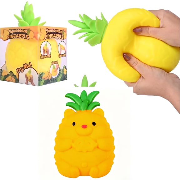 TOYOUME Large Sensory Squishy Stress Relieving Pineapple Figure, Yellow