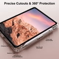 thumbnail image 6 of Aoub for iPad a16 11th 10th Generation Case 11 inch 10.9 inch 2025 2022, Transparent Hard Back Tri-fold Stand Smart Case, Auto Wake/Sleep, Pink, 6 of 8