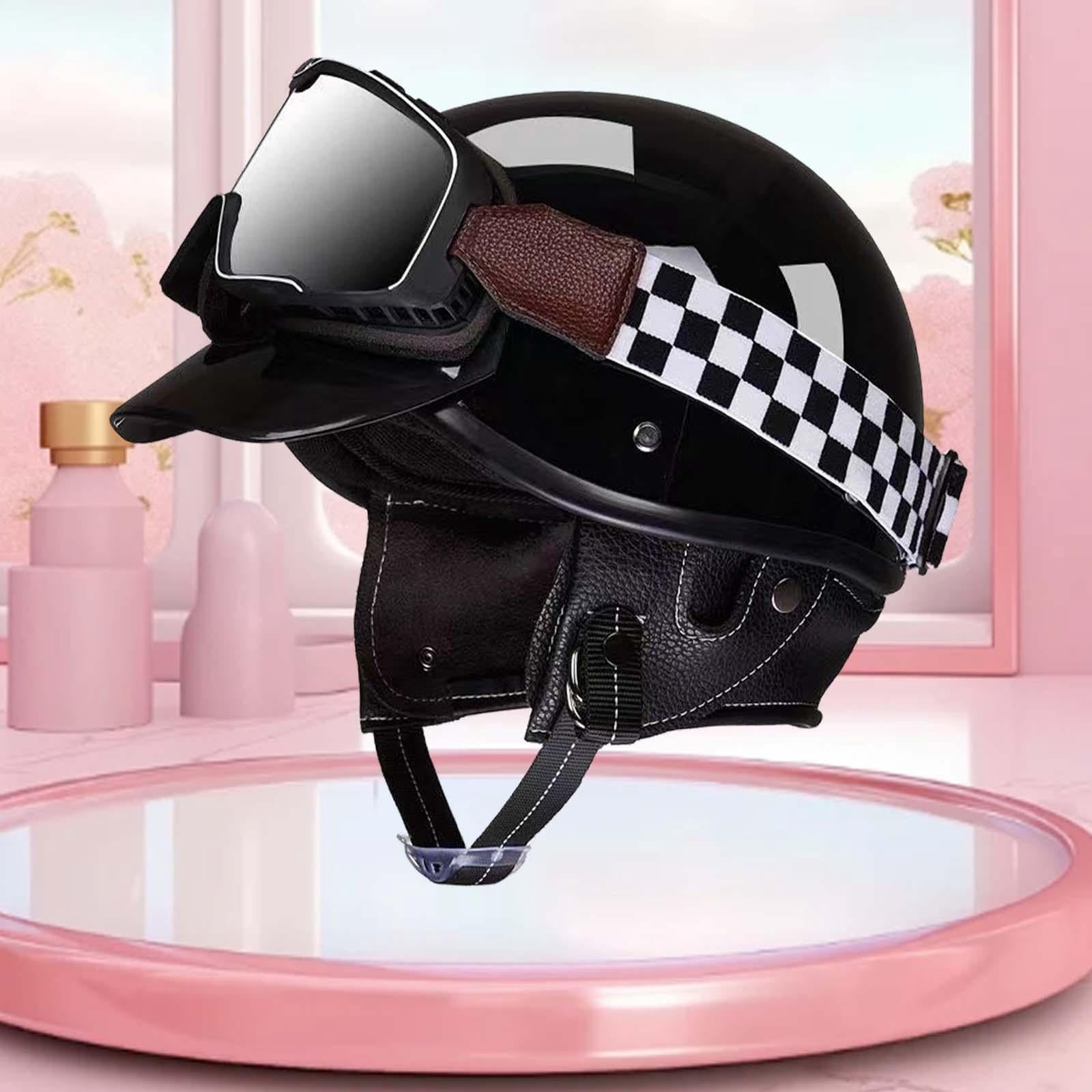 Baoblaze Scooter Helmet Comfortable Breathable Cycling Accessories Motorbike Helmet Bright Black