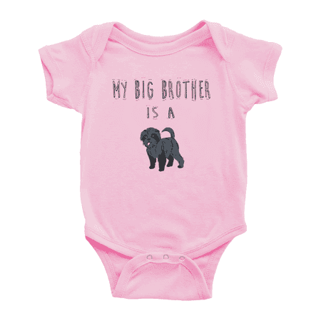

My Big Brother Is A Affenpinscher Dog Funny Baby Clothes Bodysuit Boy Girl Unisex