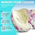 thumbnail image 5 of Premium Floral Pattern Memory Foam Seat Cushion Ergonomic Chair Pad for Office Chair, Car, Airplane & Bleachers Sciatica, Tailbone Hip & Back Pain Relief - Chair Cushion for Long Office Workers., 5 of 5