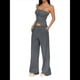 thumbnail image 2 of Conjuntos de Dos Piezas de Verano para Mujer 2025: Top de Tubo de Punto Acanalado, Pantalones de Pierna , Conjuntos Casuales para Estar en Casa y Viajar. Gris XL, 2 of 9