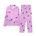 thumbnail image 3 of Tnhcen 2 Piece Long Sleeve Women's Pajama Sets Shirts Pants Soft Sleepwear Lounge Set Button Down Pjs M-2XL, 3 of 5