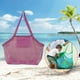 thumbnail image 3 of Bolsa grande para juguetes de playa Bolsas de de malla para piscina Bolsa para arena , Rosa Salvador bolsos de playa de malla, 3 of 10