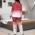thumbnail image 7 of Kuiaobaty Santa Claus Print 2 Pieces Sleepwear Set Music Note Women's Pajamas Set Christmas Long Sleeve Tops and Long Pants 3 Pack Loungewear Set Home Pajamas Set Sleepwear, S, 7 of 7