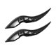 thumbnail image 2 of Car Roof Devil Horns Decoration Carbon Fiber Style Exterior Car Roof Sticker With Airflow Guide, 2 of 6