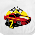 thumbnail image 4 of Inktastic Race Car 2nd Birthday Boys Baby Bib, 4 of 4