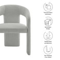 thumbnail image 4 of Side Dining Chair, Gray, Fabric, Bar Pub Cafe Bistro Dining Kitchen Hospitality Restaurant, Modern Contemporary, HB37845, 4 of 10
