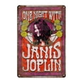 thumbnail image 1 of Placa Hojalata Metal Vintage Cgtredaw Janis Joplin para Bar Pub Club 30x40cm, 1 of 9