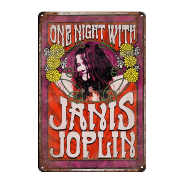 Placa Hojalata Metal Vintage Cgtredaw Janis Joplin para Bar Pub Club 30x40cm