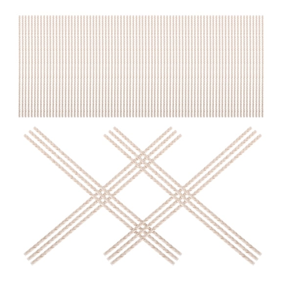 OUNONA 100Pcs Cotton Paper Candle Wicks for Candle Making Khaki Nonsmoke Braided Wick Material for Aroma Candles